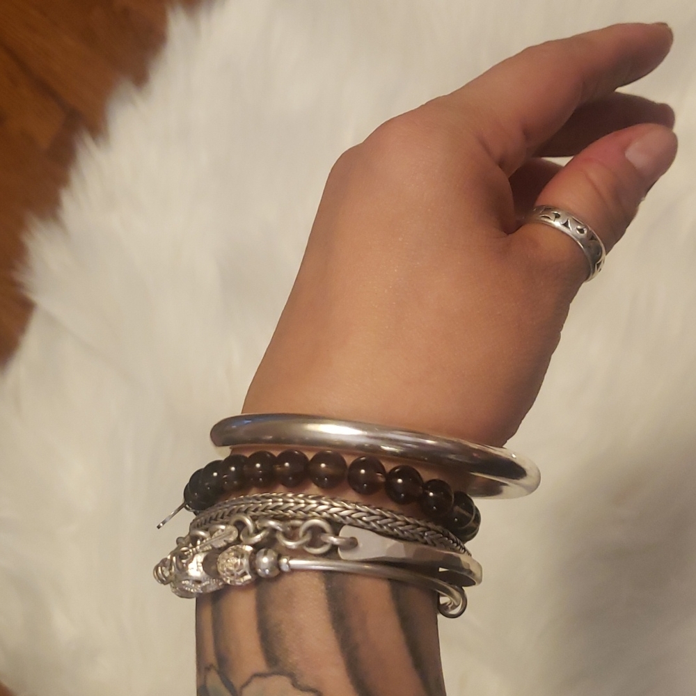 Solid, Heavy 99 Grams Of Pure Sterling Silver Ban… - image 7